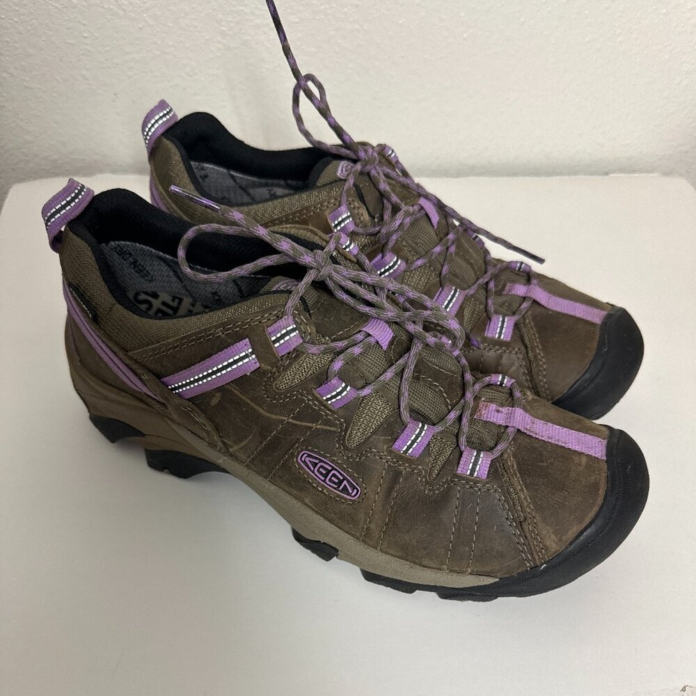 Keen Brown and Lavender Lace-Up Outdoor Sneakers